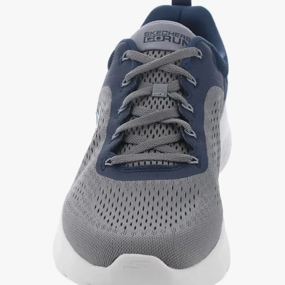 Skechers Gray and Blue Athletic Sneakers - Picture 6 of 10